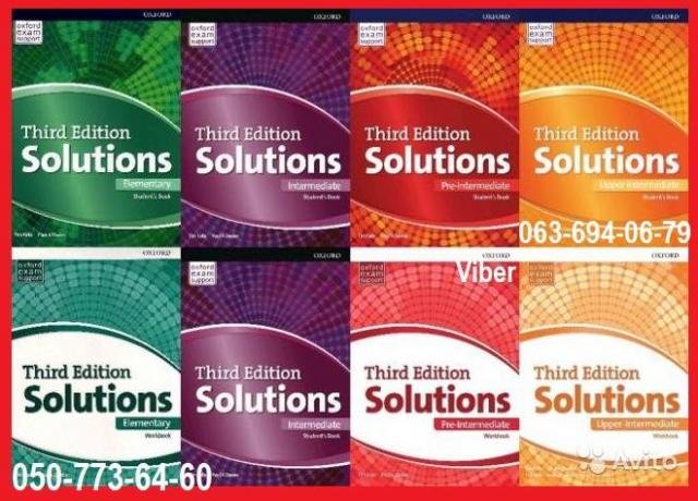 Продам   Solutions Student´s Book + Work Book 3-rd edition     Комплект