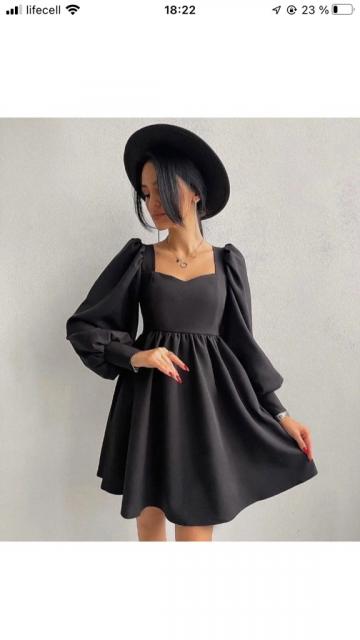 Платье черное пышное
