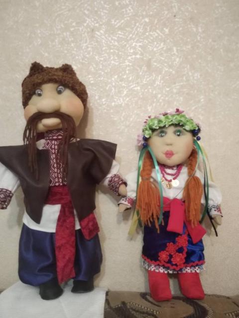 Інтер'єрна лялька (пара) в національних костюмах.