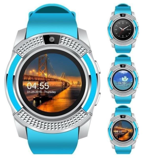 Умные смарт-часы Smart Watch V8. Цвет: синий