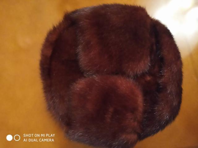 Продам шапку ушанка ондатра размер 57 цвет коричневый