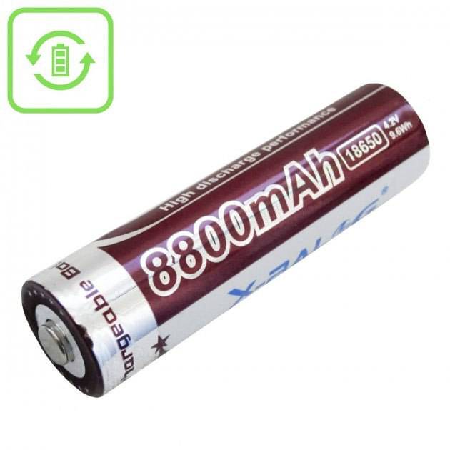 Литиевый аккумулятор 18650 X-Balog 8800mAh 4.2V Li-ion литиевая аккумуляторная батарейка для фонариков