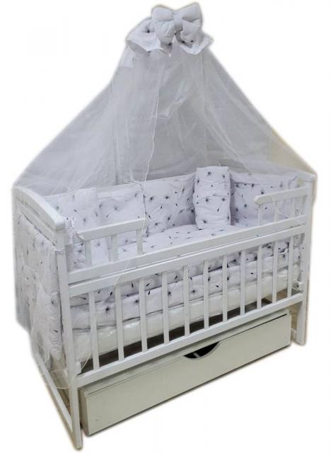 Акція Набір постільної білизни в дитяче ліжечко 9 елементів. Розпродаж від виробника