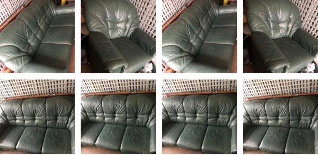 Продам шкіряний диван та крісло