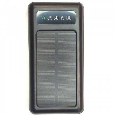 Внешний аккумулятор с солнечной панелью Power bank UKC 8285 8000 Mah зарядка кабель 4в1 Черный