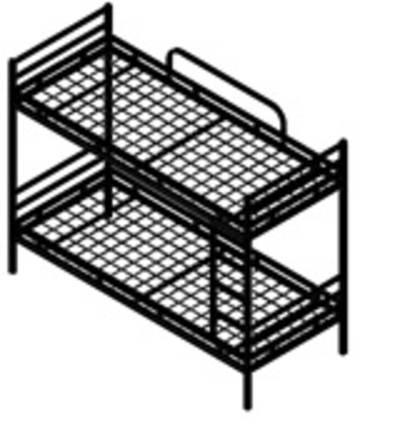 Надміцне металеве двоярусне ліжко в стилі лофт (Loft).