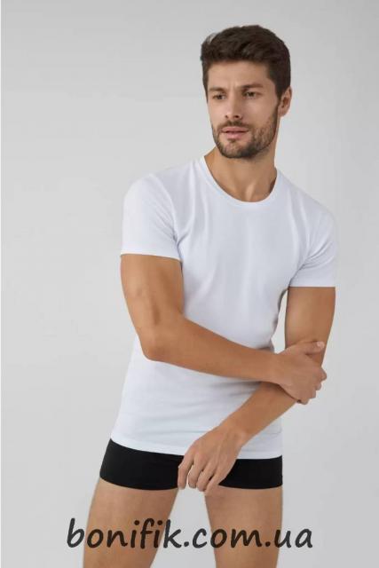 Мужская белая футболка из коллекции Basic (арт. MBSK 500/01/01)