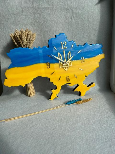 Годинник мапа України, годинник карта