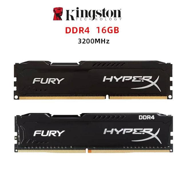 Оперативна пам'ять 32GB (2x16Gb) DDR4, 3200 MHz HyperX Fury (2 планки)