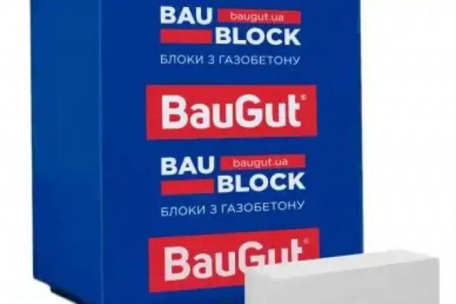 Газобетонний блок BauGut 600x200x100 мм D-500 глад, грн. 42.50