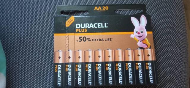 Продам новые батарейки Duracell  Plus AA20 +50%extra life