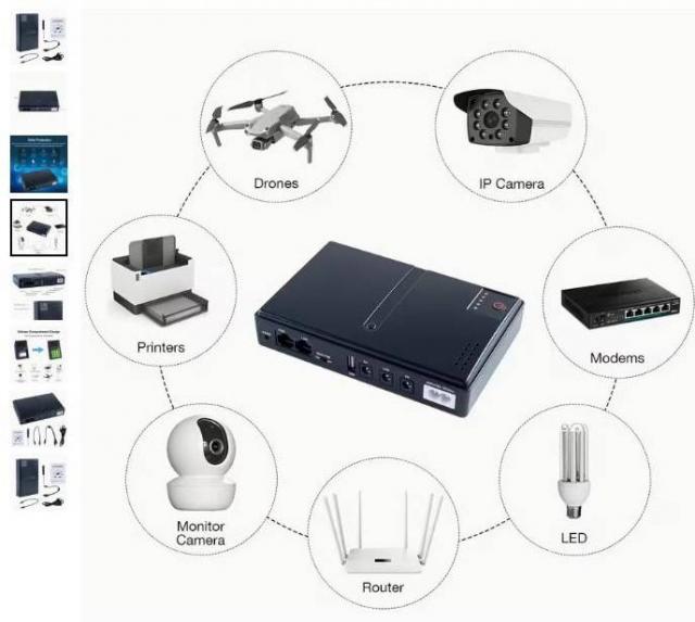 Mini DC UPS, універсальний блок безперебійного живлення з виходами 5V/9V/12V (8 годин роботи роутера), Київ — 3/4