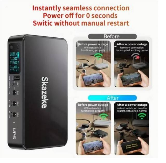 Міні UPS 18000mAh з регульованою напругою та вбудованим блоком живлення, Київ — 4/4
