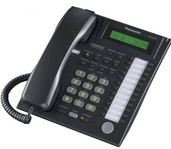 Panasonic KX-T7735UA-B Black, системний телефон, Київ — 3/4
