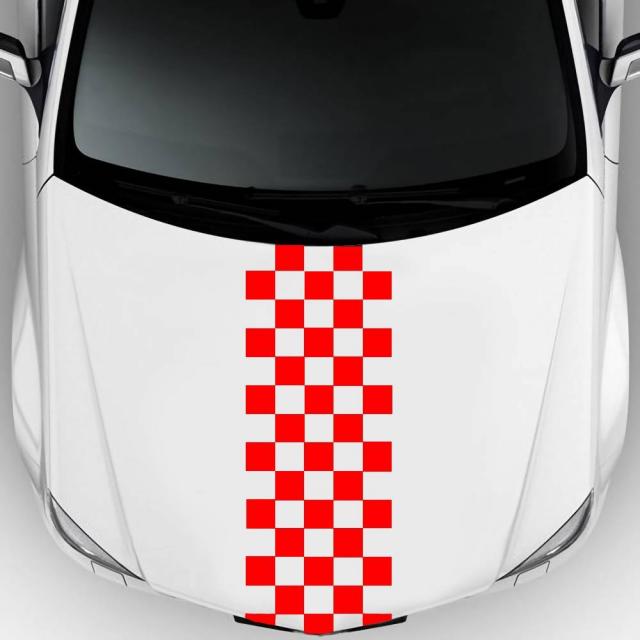 Наклейка на авто на капот Красная, стикер на авто, Київ — 1/4