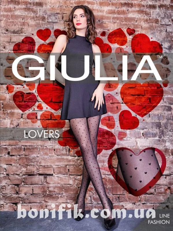 Классические колготки с сердечками LOVERS 20 DEN (model 4)