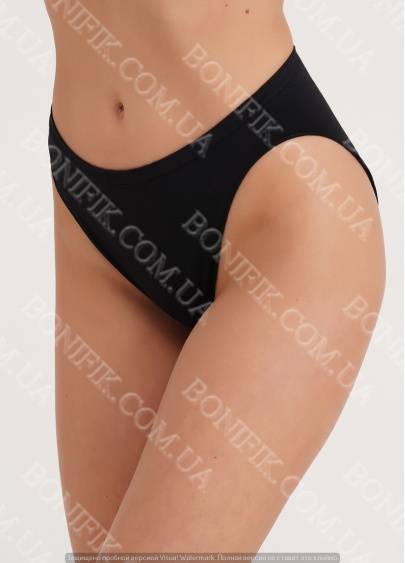 Женские трусы слип бесшовные черные Hi-Leg Briefs, Кривий Ріг — 3/4