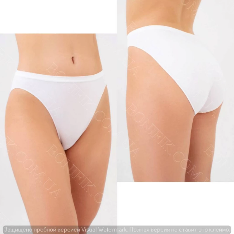 Женские слип трусы белого цвета Hi-Leg Briefs, Кривий Ріг — 2/4