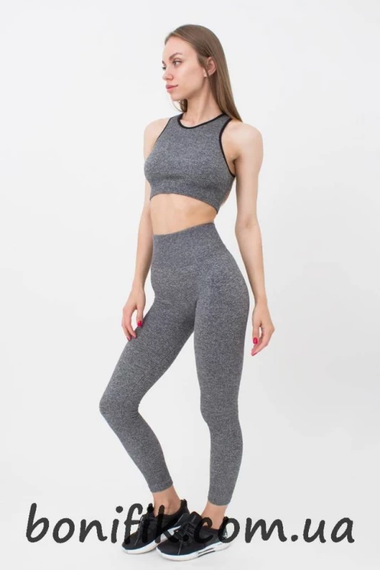 Женские меланжевые спортивные леггинсы LEGGINGS RIB MELANGE, Кривий Ріг — 2/8