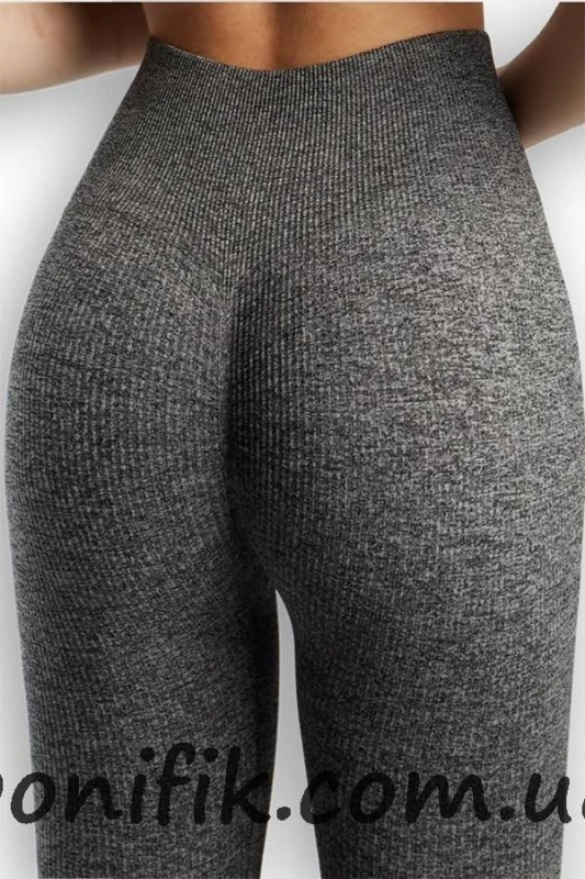 Женские меланжевые спортивные леггинсы LEGGINGS RIB MELANGE, Кривий Ріг — 7/8
