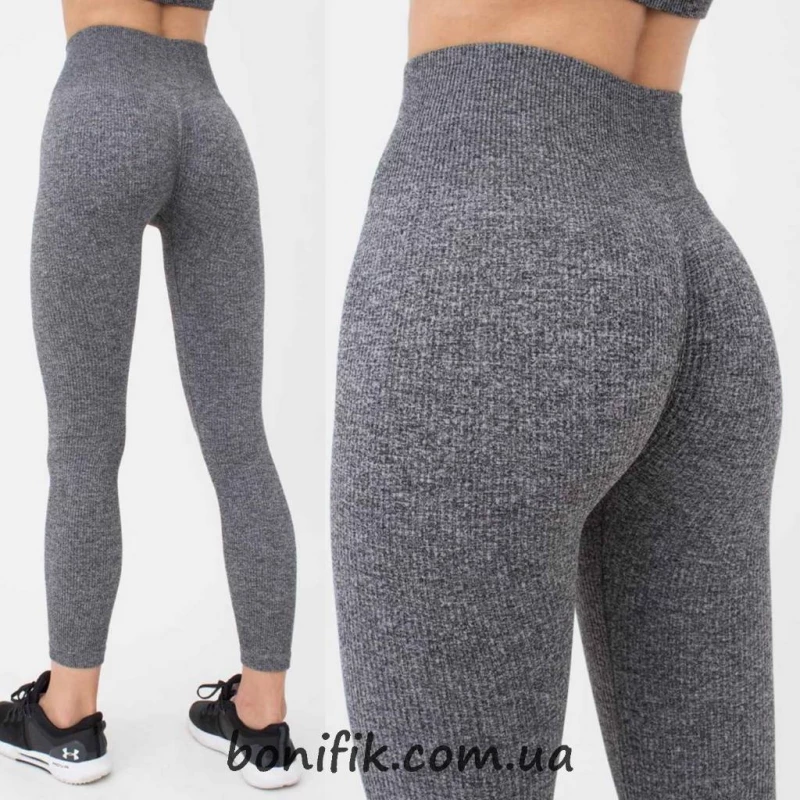 Женские меланжевые спортивные леггинсы LEGGINGS RIB MELANGE, Кривий Ріг — 8/8