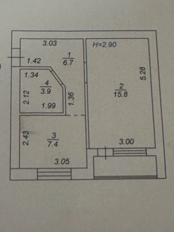 Квартира 1-кімн. продаж Вишневе – 15.8 м², Вишневе — 4/10