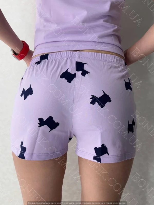 Женский комплект (футболка+шорты) Lavender Puppies (12062) (арт. 1759), Кривой Рог — 4/6
