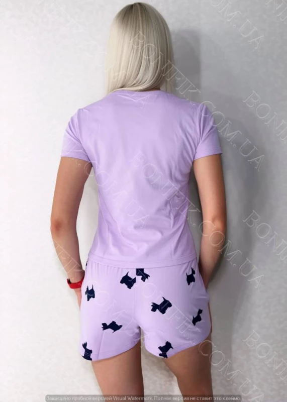 Женский комплект (футболка+шорты) Lavender Puppies (12062) (арт. 1759), Кривой Рог — 6/6