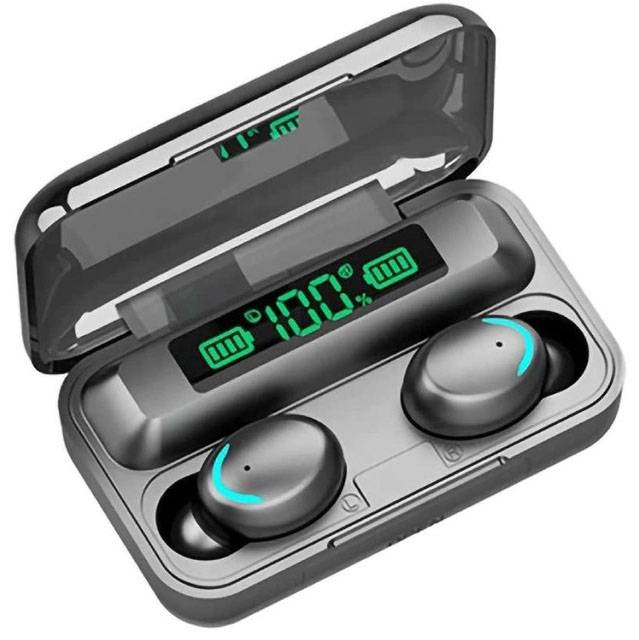 Бездротові bluetooth навушники True Wireless F9-5 TWS з вбудованим Power Bank, вакуумні навушники, Київ — 5/9
