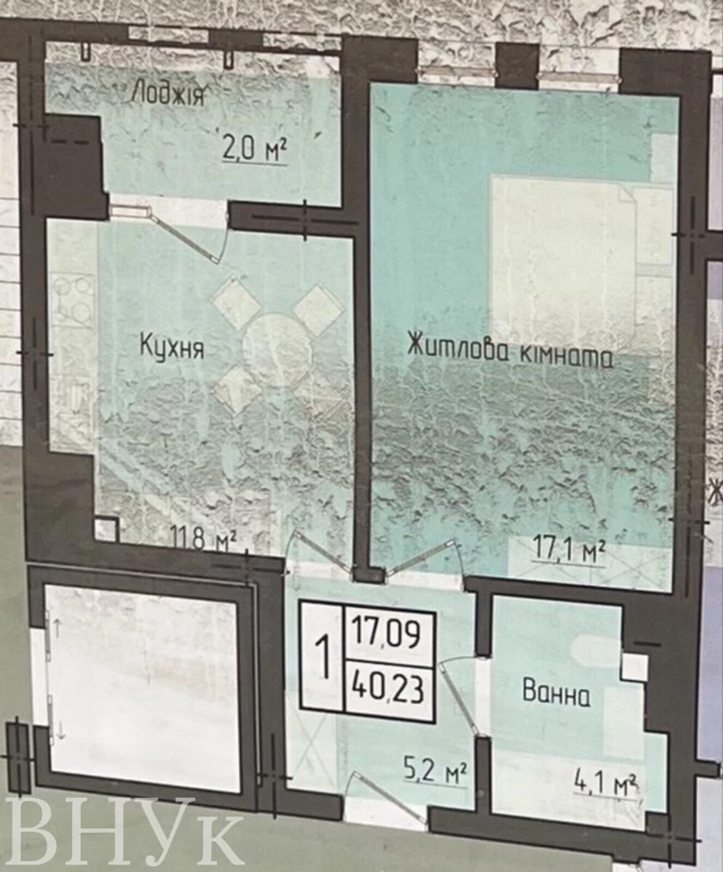 Квартира 1-кімн. продаж Чернівці, Проспект – 40 м², Чернівці — 2/6