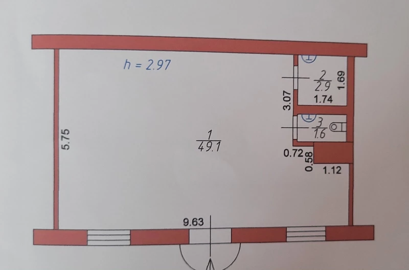 Комерційна нерухомість – 54 м², Нововолинськ — 8/8