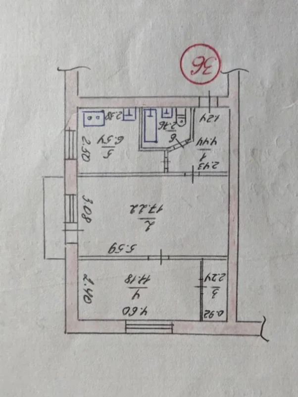 Квартира 1-кімн. продаж Запоріжжя, Дніпровський (Ленінський) – 45 м², Запорожье — 9/9