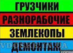 Разнорабочие грузчики подсобники землекопы Одеса
