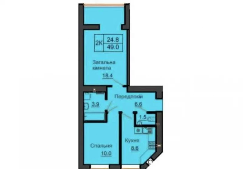 Квартира 2-кімн. продаж Софіївська Борщагівка – 50 м², Софіївська Борщагівка — 2/5