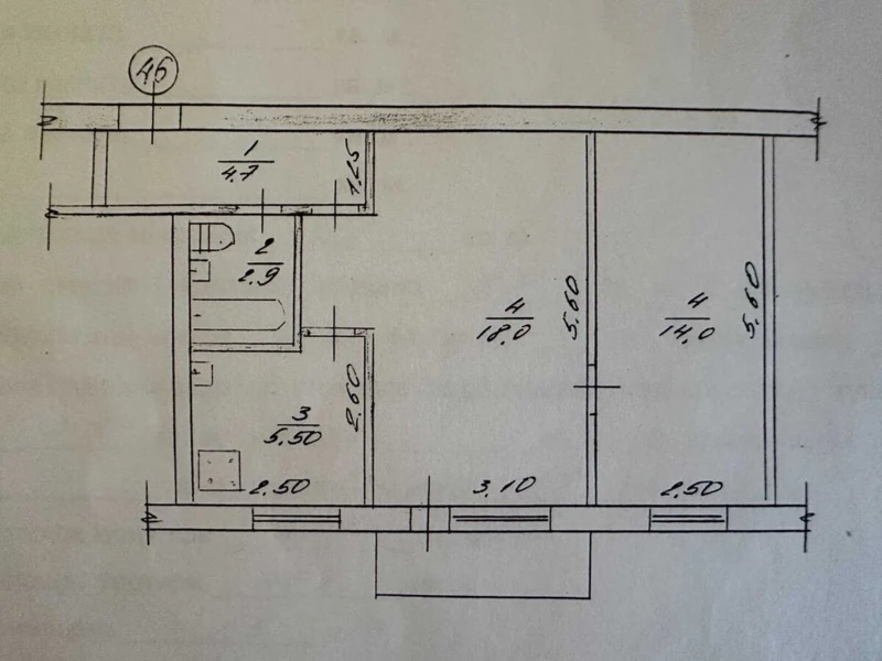 Квартира 2-кімн. продаж Житомир, Центр – 46 м², Житомир — 8/8