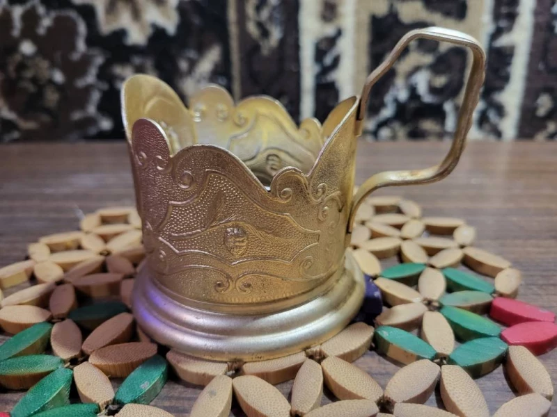 Винтажный подстаканник Добыча, Кривий Ріг — 2/4