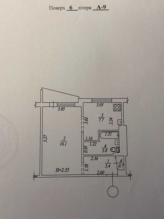 Квартира 1-кімн. продаж Харків, Слободской – 32 м², Харьков — 7/7