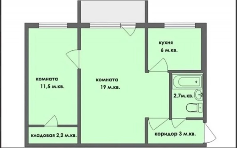 Квартира 2-кімн. оренда Полтава, Шевченковский (Октябрьский) – 52 м², Полтава — 3/3