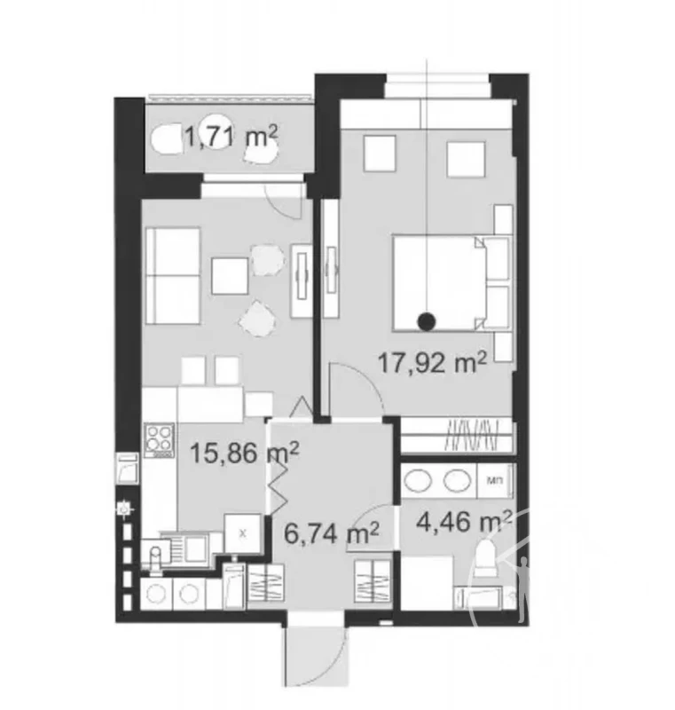 Квартира 1-кімн. продаж Львів, Франковский – 48 м², Львов — 7/7