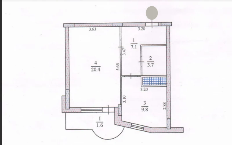 Квартира 1-кімн. продаж Тернопіль, Восточный – 20 м², Тернополь — 9/9
