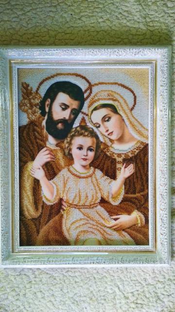 Картина вышитая бисером Святое Семейство