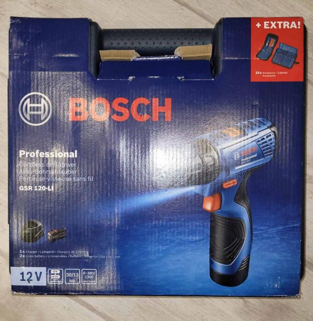 Акумуляторний дриль-шурупокрут Bosch Professional GSR 120-LI в чемодані
