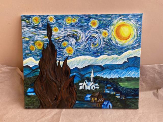 Репродукция картины Винсента Ван Гога «Звездная ночь»