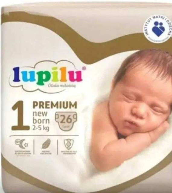 Підгузники Lupilu Premium New born Розмір 1, Вага 2-5 кг, 26 шт