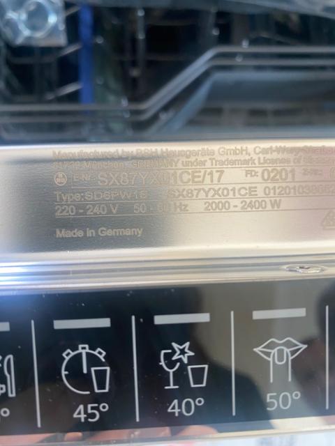 Посудомийна машина Siemens SX87YX01 CE  вбудована