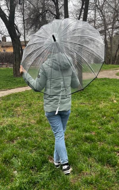 Прозрачный зонт на 16 спиц