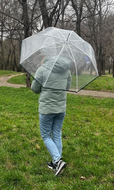 Прозрачный зонт на 8 спиц