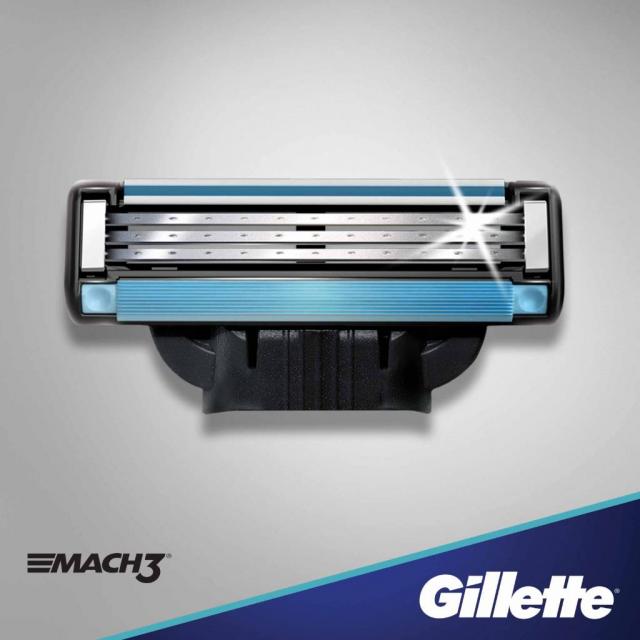Касети для гоління Gillette Mach3 4шт. без упаковки Оригінал (жилет мач 3) леза джилет мак3