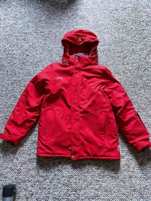 Красная лыжная зимняя мужская термокуртка