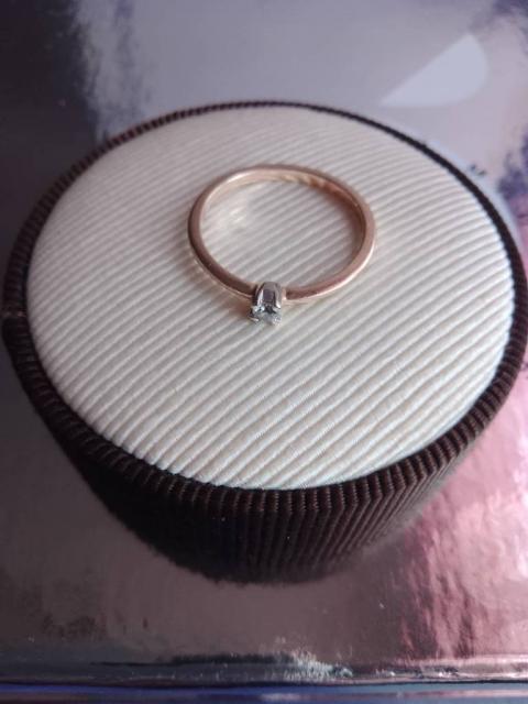 Золотое кольцо 585п с бриллиантом